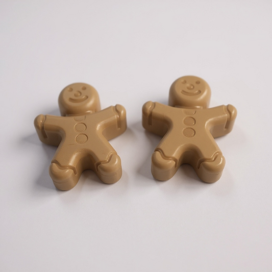 Duo de fondants parfumés Pain d’Épice en forme de bonshommes, cire végétale artisanale – Le Bonheur Parfumé